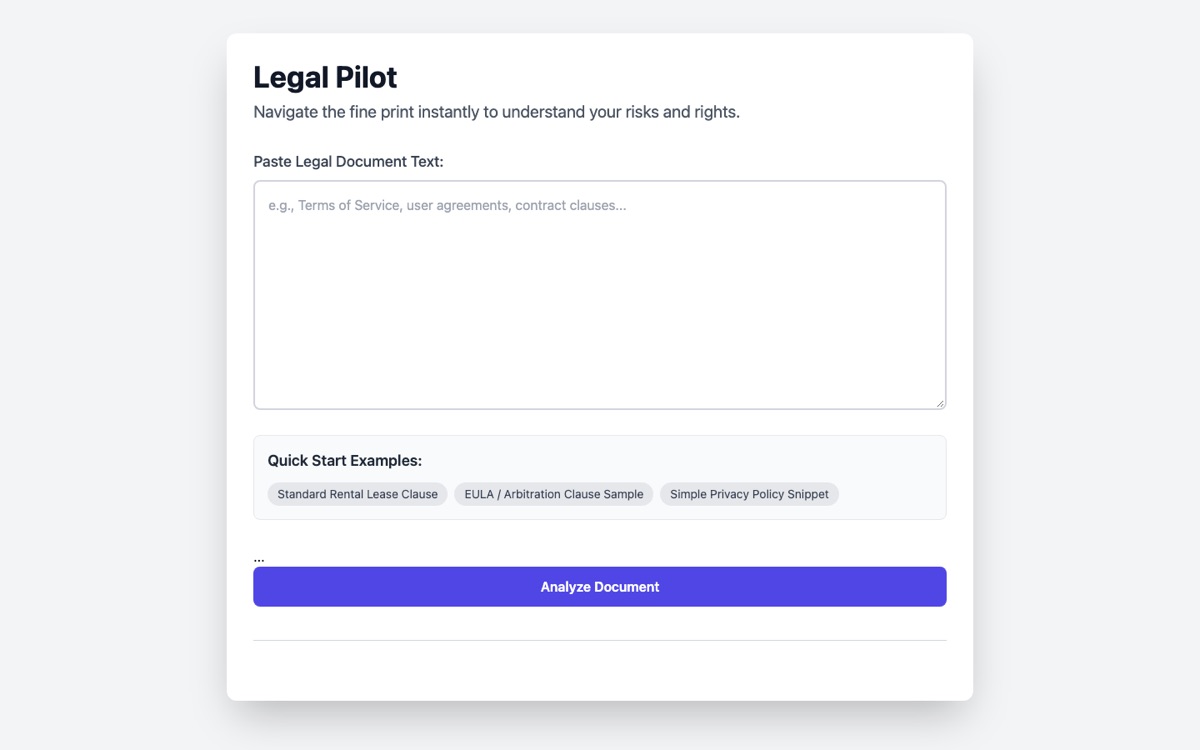 LegalPilot AI screenshot